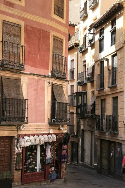 Toledo Spanyolország 2022 Október Szűk Utcák Történelmi Homlokzatok Toledo Óvárosában — Stock Fotó