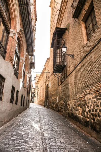 Toledo España Octubre 2022 Calles Estrechas Fachadas Históricas Casco Antiguo — Foto de Stock