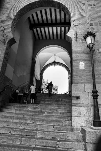 Tolède Espagne Octobre 2022 Escalier Pierre Passage Place Principale Vieille — Photo