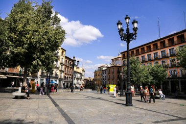 Toledo, İspanya... 6 Ekim 2022, eski Toledo kasabasının ana meydanı, Plaza de Zocodover