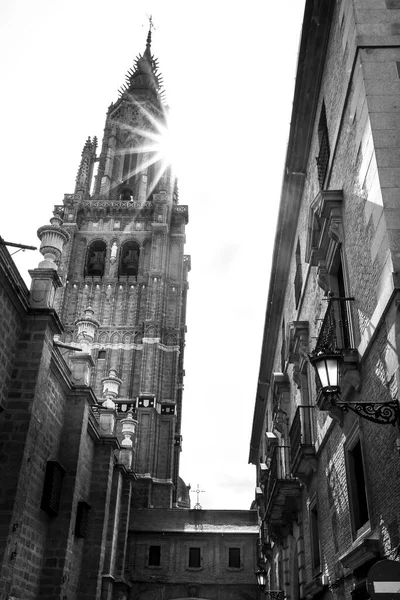 Toledo Spanya Ekim 2022 Toledo Nun Primatial Katedrali Dar Sokaklardaki — Stok fotoğraf