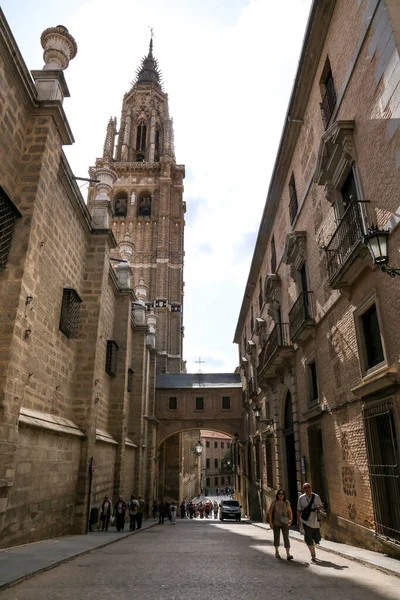 Toledo Spagna Ottobre 2022 Cattedrale Primaziale Toledo Vecchie Facciate Storiche — Foto Stock