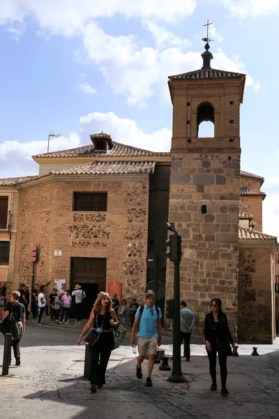 Toledo Španělsko Října 2022 Úzké Ulice Historické Fasády Starém Městě — Stock fotografie