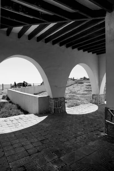 Белый Типичный Испанский Дом Берегу Кабо Палос Мурсия Испания — стоковое фото
