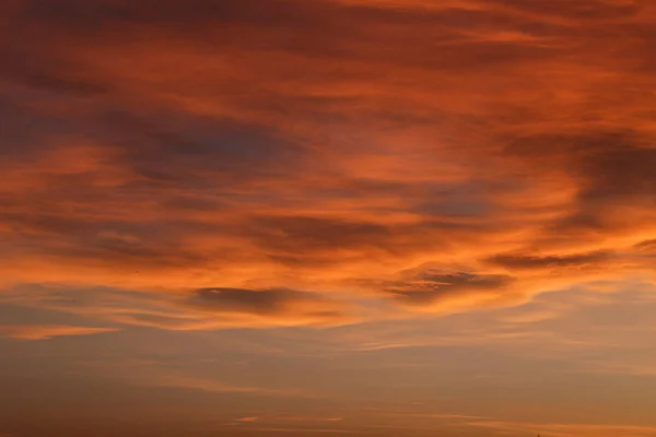 Rózsaszín Narancssárga Felhők Szép Sunset Alicante Nyáron — Stock Fotó