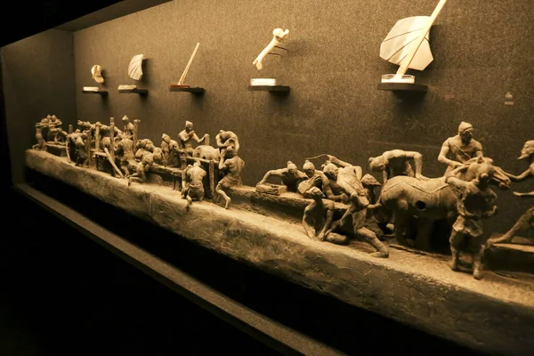 Аликанте Испания Апреля 2023 Года Армейская Выставка Терракота Археологическом Музее — стоковое фото