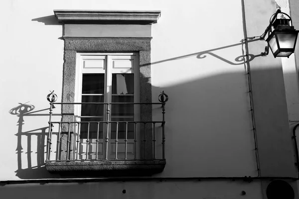 Oud Huis Met Witte Gevel Evora Portugal — Stockfoto