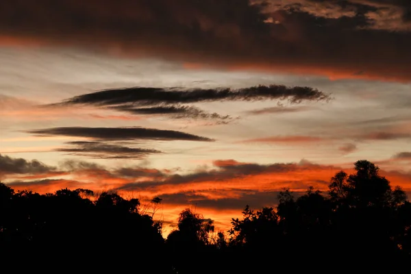 Güney Spanya Bulutlarla Muhteşem Bir Gün Batımı — Stok fotoğraf