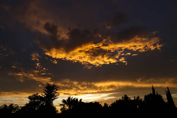 Espectacular Puesta Sol Con Nubes Sur España —  Fotos de Stock