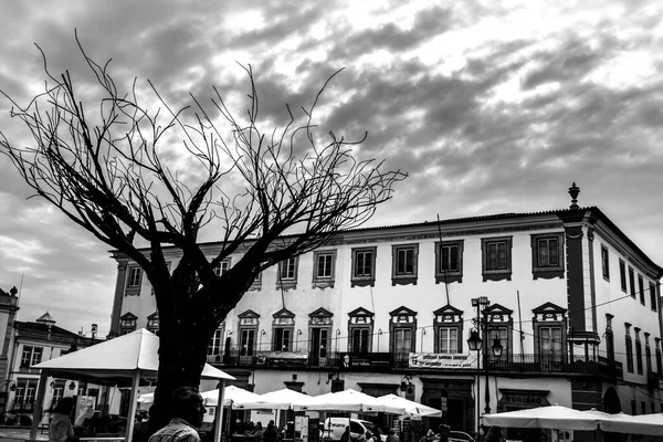 Evora Πορτογαλία Οκτωβρίου 2022 Όμορφη Πλατεία Giraldo Εστιατόρια Στο Κέντρο — Φωτογραφία Αρχείου