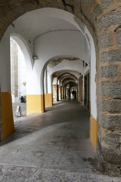 Evora Portugal October 2022 Narrow Passage Stone Arches Old Town — Stock Photo, Image