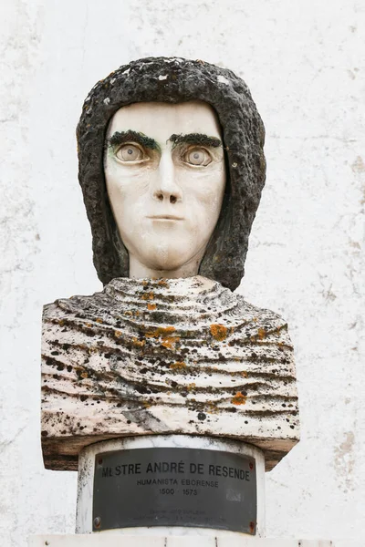 Evora Portugal Octubre 2022 Busto Andre Resendre Casco Antiguo Evora —  Fotos de Stock
