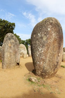 Evora 'da Almendres Cromlech adında inanılmaz bir Megalitik anıt.