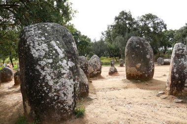 Evora 'da Almendres Cromlech adında inanılmaz bir Megalitik anıt.