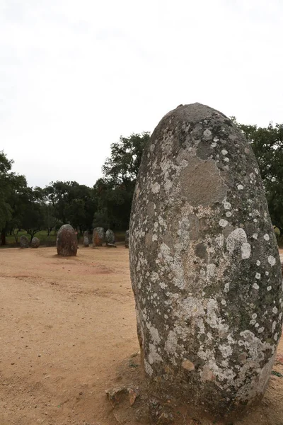 Verbazingwekkend Megalithisch Monument Evora Genaamd Almendres Cromlech — Stockfoto