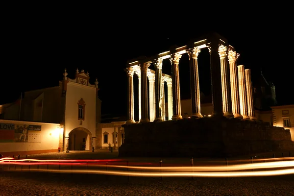 Эвора Португалия Октября 2022 Года Колоссальный Храм Богини Дианы Городе — стоковое фото