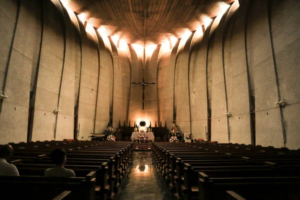 Javea Alicante España Mayo 2023 Arquitectura Moderna Iglesia Nuestra Señora —  Fotos de Stock