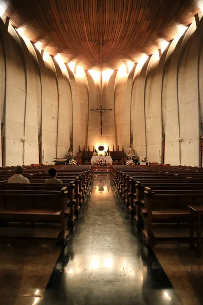 Javea Alicante Spain 2023 Modern Architecture Church Our Lady Loreto — 스톡 사진