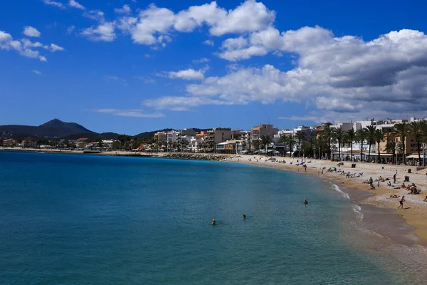 Javea Alicante Spanien Maj 2023 Vackra Stranden Grava Javea Solig — Stockfoto