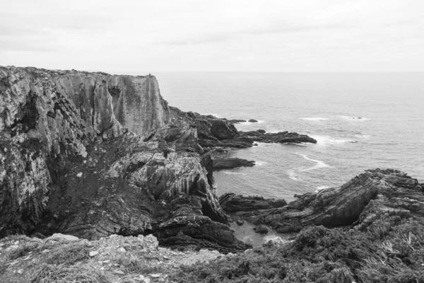 Cabo Sardao Com Suas Belas Falésias Corajoso Oceano Atlântico Portugal — Fotografia de Stock