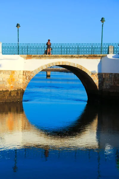 Ponte Pedra Ponte Romana Cidade Velha Tavira Portugal — Fotografia de Stock