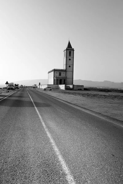 Cabo Gata Almeria Spagna Giugno 2023 Bella Chiesa Las Salinas — Foto Stock