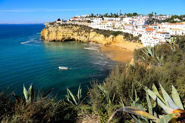 Carvoeiro Portugal Octubre 2022 Hermosas Vistas Playa Ciudad Carvoeiro Día — Foto de Stock