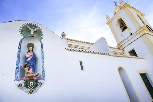 Ferragudo Portugal Oktober 2022 Arkitektoniska Detaljer Kyrkan Our Lady Conception — Stockfoto