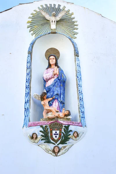 Ferragudo Portugal Outubro 2022 Detalhes Arquitetônicos Igreja Nossa Senhora Conceição — Fotografia de Stock