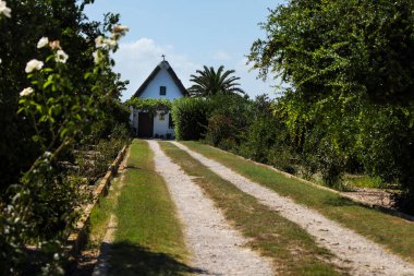 Valencia, İspanya 15 Ağustos 2023 Valencia, İspanya 'daki Albufera Gölündeki geleneksel balıkçı evi.