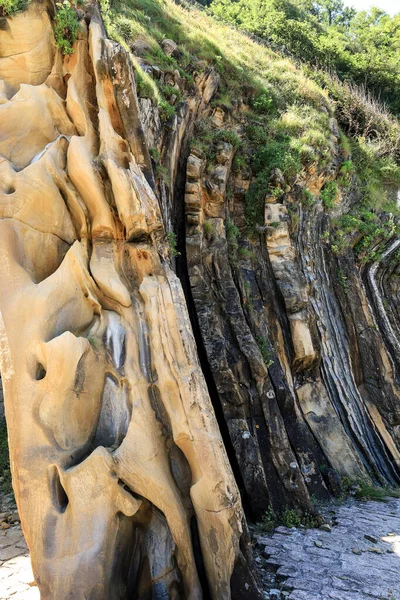 Textura Roca Colorida Montaña Otoño España —  Fotos de Stock