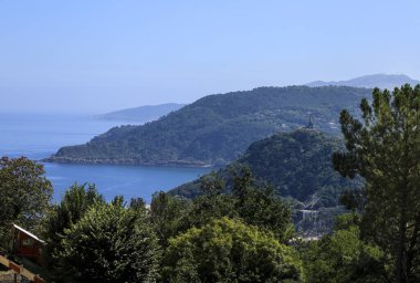 Urgull Dağı 'ndan San Sebastian' ın panoramik manzarası