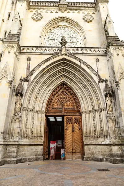 stock image Bilbao, Spain- August 15, 2023: Beautiful Cathedral-Church of Bilbao dedicated to St James Apostle