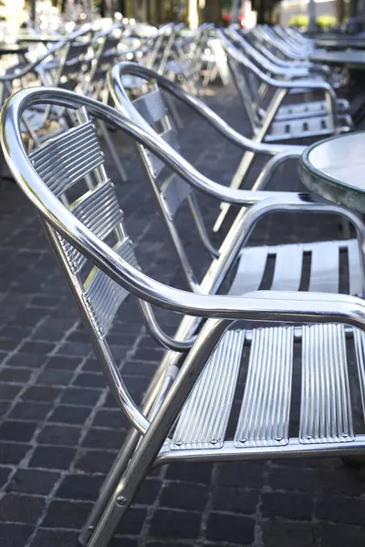 Stainless steel bar terrace furniture in Spain