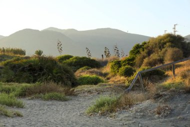 Cabo de Gata 'daki Yeşil Peyzaj, Almerya, İspanya