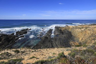 Alentejo, Vicentina sahillerindeki kayalıklar, kayalıklar ve koylar, Portekiz
