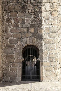 Trujillo şehrindeki Trujillo kalesi, Caceres, İspanya