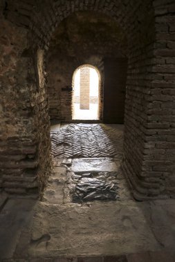 Ronda, Malaga, İspanya... 23 Ekim 2023: Eski Ronda kasabasındaki Arap hamamlarının mimari detayları