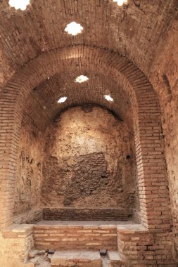 Ronda, Malaga, İspanya... 23 Ekim 2023: Eski Ronda kasabasındaki Arap hamamlarının mimari detayları