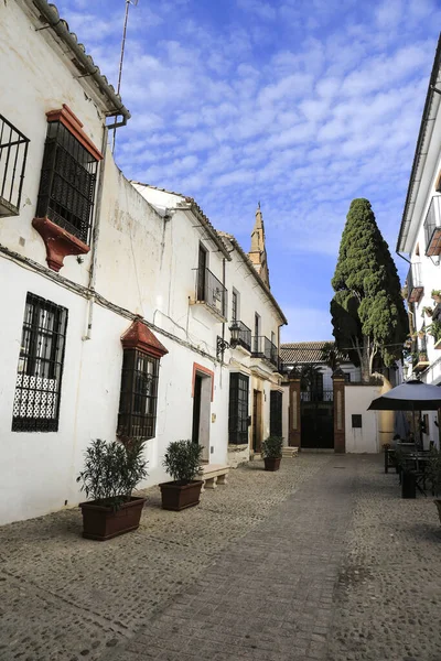 Ronda Malaga Španělsko Října 2023 Úzké Dlážděné Ulice Bělené Fasády — Stock fotografie