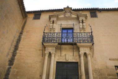 Ronda, Malaga, İspanya 21 Ekim 2023 Ronda 'daki Salvatierra Markizi Sarayı' nın mimari detayları.