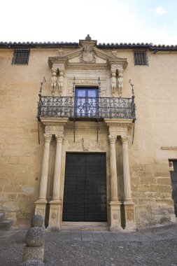 Ronda, Malaga, İspanya 21 Ekim 2023 Ronda 'daki Salvatierra Markizi Sarayı' nın mimari detayları.