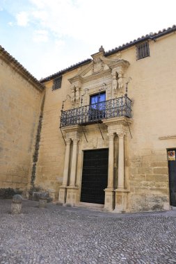 Ronda, Malaga, İspanya 21 Ekim 2023 Ronda 'daki Salvatierra Markizi Sarayı' nın mimari detayları.