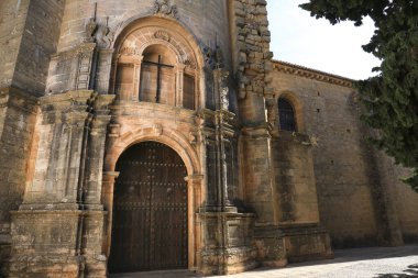 İspanya 'nın Malaga şehrindeki Santa Maria Belediye Başkanı kilise cephesi