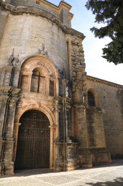 İspanya 'nın Malaga şehrindeki Santa Maria Belediye Başkanı kilise cephesi