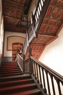 Belmonte, Cuenca, İspanya 10 Aralık 2023 Cuenca bölgesindeki Belmonte Kalesi 'nin mimari detayları.