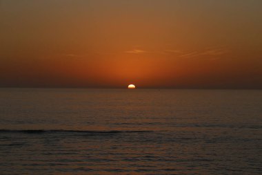 Puerto de Santa Maria şehrinde, Endülüs, İspanya 'da güzel bir gün batımı.