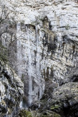 Albacete, Sierra de Alcaraz, İspanya 'daki Nacimiento del Rio Mundo Şelalesi