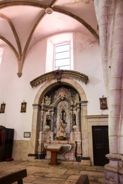 Olivenza, Badajoz, İspanya - 23 Ekim 2024: Olivenza kasabasındaki Aziz Mary Magdalene Kilisesi, Badajoz, İspanya