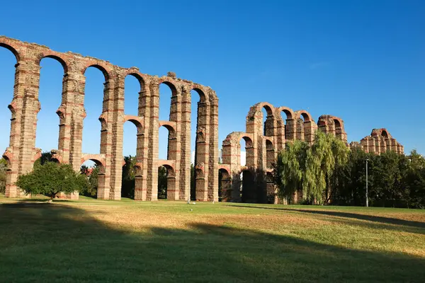 stock image Beautiful Roman Aqueduct of Merida called 'Aqueduct of Miracles'